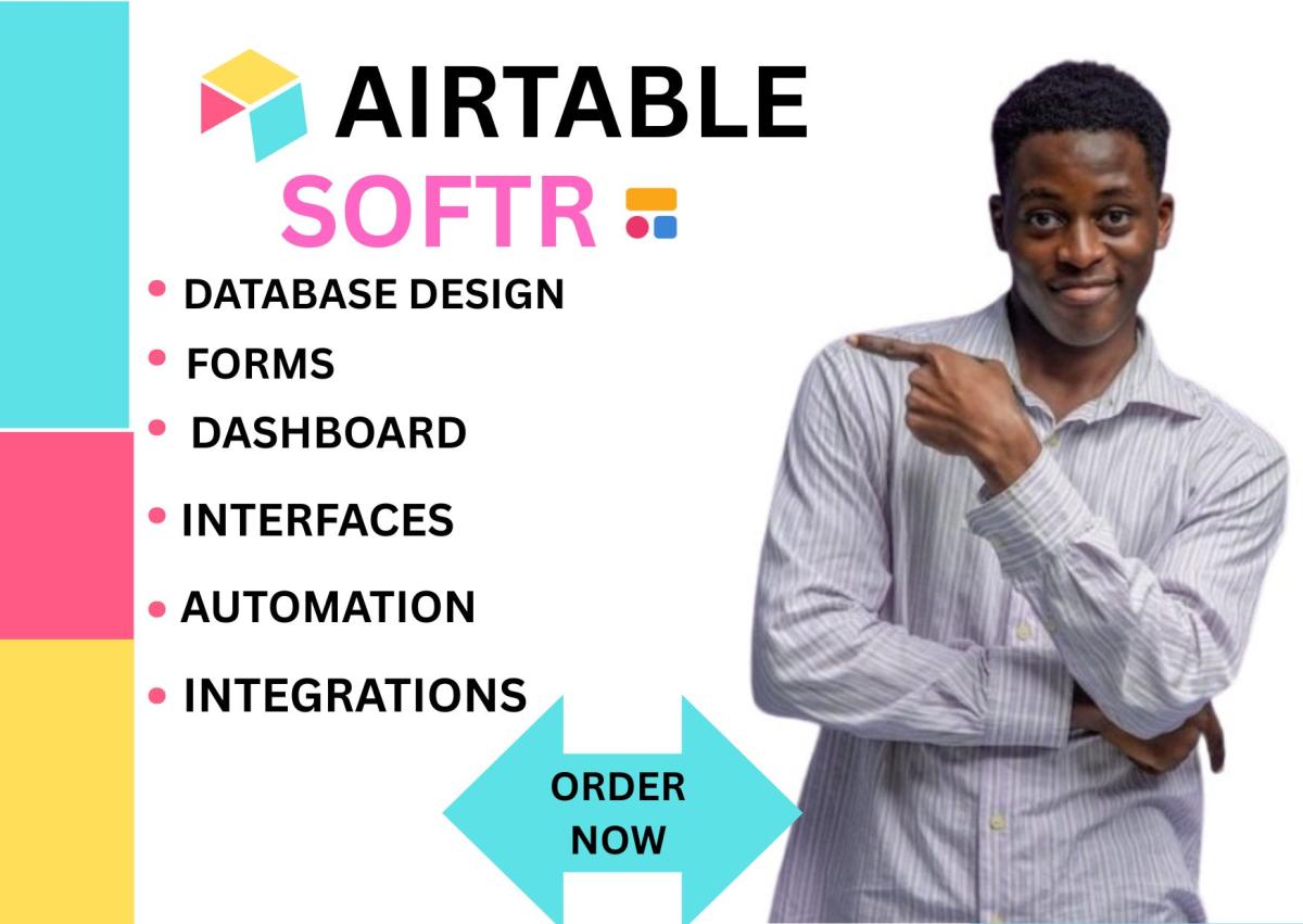 I will build Airtable Database, Airtable Automation, Airtable CRM, Softr, Zapier