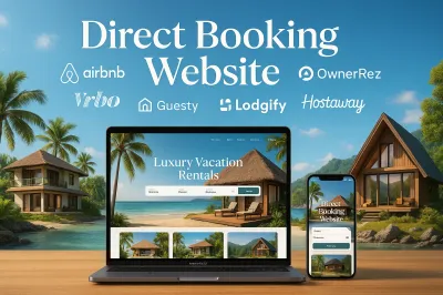 I will direct booking website with owner, Guesty, Hostaway, Lodgify, VRBO, Hotel, Airbnb