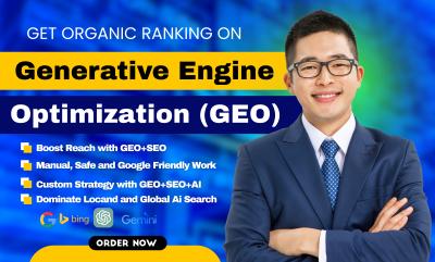 I will do generative engine optimization with geo optimization of your website