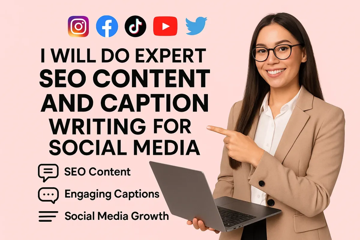 I will do expert SEO content and caption writing for business and social media post