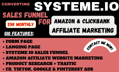 I will build a high converting Systeme.io funnel with email automation