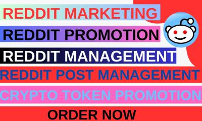 I will do Reddit post management for crypto memecoin token ecommerce business website
