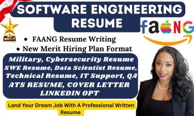 I will write a software engineering resume, cybersecurity, IT, tech, resume writing