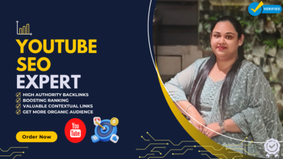 I will do YouTube Video SEO, Best Keyword Research, Backlink and Organic Ranking