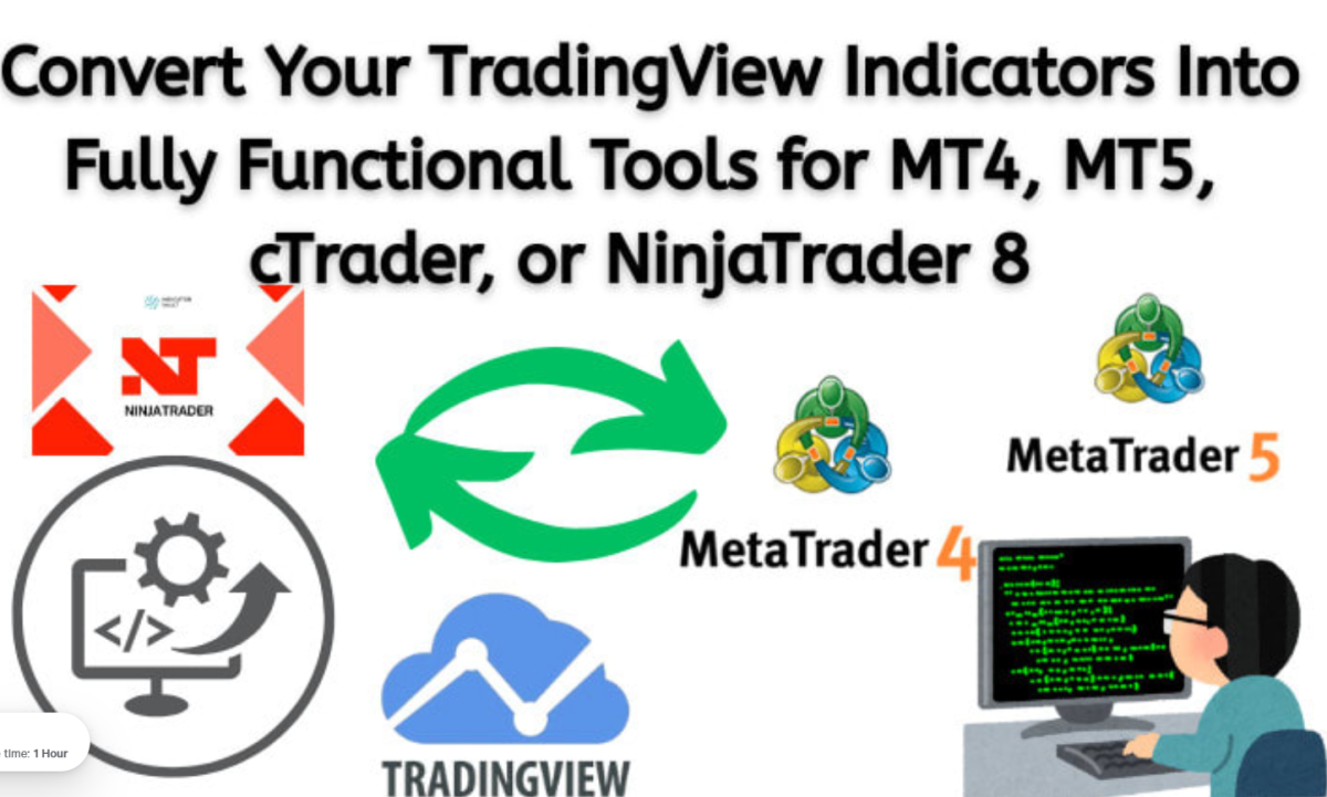 I will code and convert TradingView indicator into MT4, MT5, cTrader, NinjaTrader 8