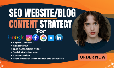 I will create SEO content strategy, competitor audit, topic research for websites and blogs