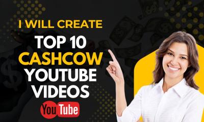 I will create top 10 cash cow YouTube videos for you and get top 10 videos