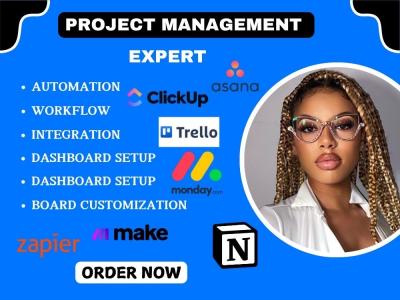 I Will Setup Board Workflow Automate Integrate Monday.com, Asana, Notion, Trello, ClickUp