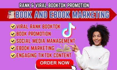 I will viral and rank booktok book ebook marketing book promotion influencer video