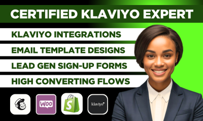 I will setup Klaviyo flows, template design, send bulk email blast, cold email marketing
