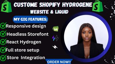 I will build a high performance Shopify Hydrogen storefront
