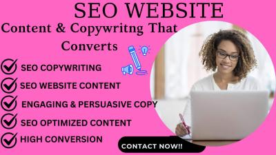 I Will Be a Website Content Writer, SEO Website Content, and Professional Copywriter
