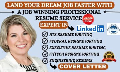 I will write ATS Resume Writing Federal or Executive Resume and Cover Letter