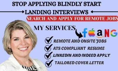 I will search and apply to jobs for you with tailored reverse applications