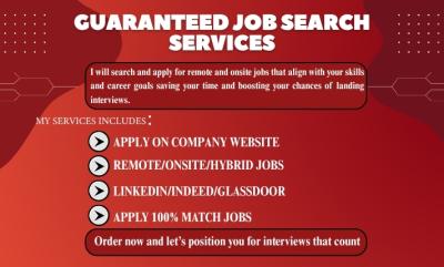 I Will Job Search and Apply for Remote and Onsite Jobs and Be Your Reverse Recruit