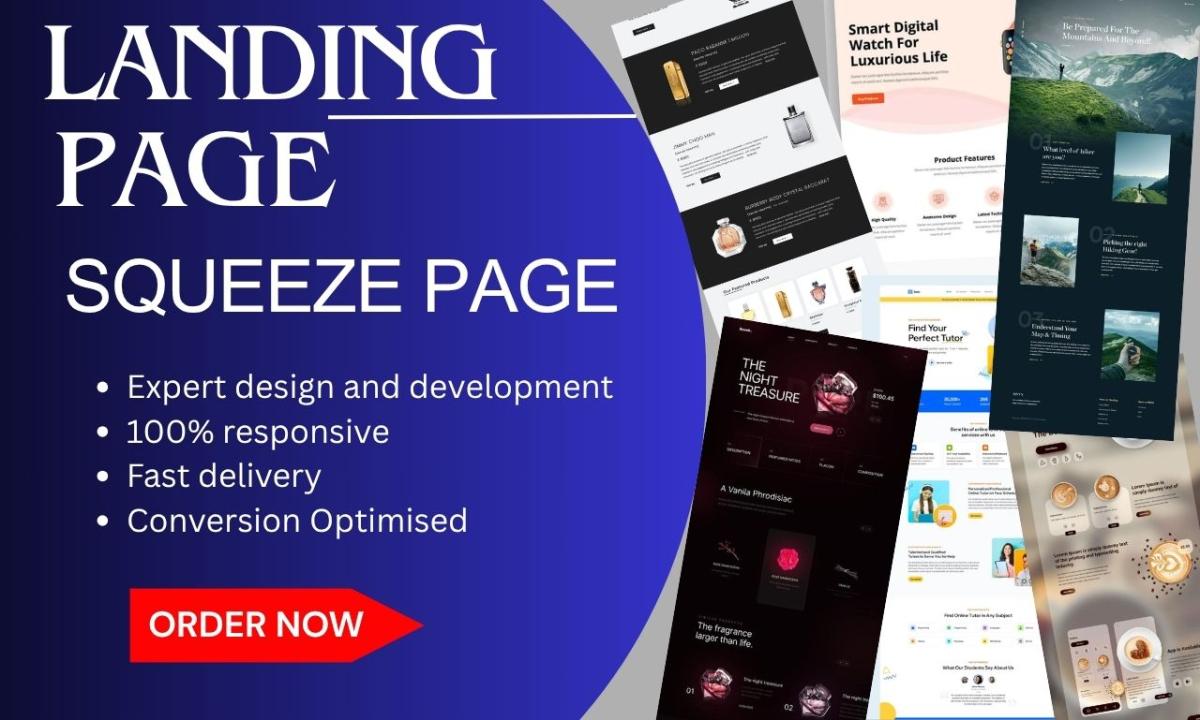 I will create an optimized landing page, squeeze page using ConvertFlow and Klaviyo