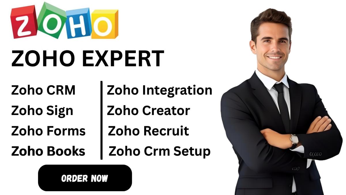 I will Zoho CRM, Zoho Sign, Zoho Forms, Zoho Books, Zoho Creator, and Zoho Recruit