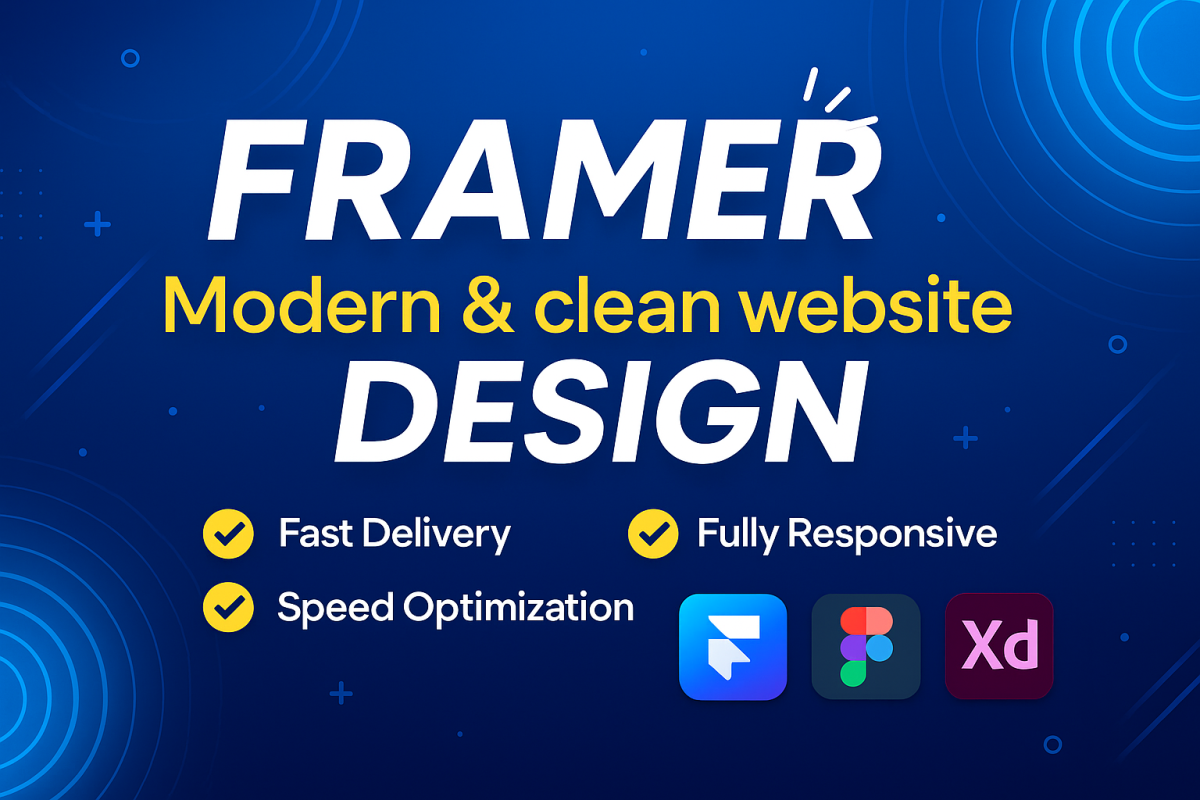 I will build a professional Figma to Framer, Framer website design, Framer expert