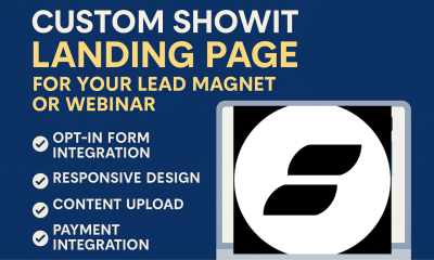 I will design a custom Showit landing page for your lead magnet or webinar