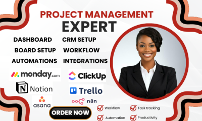 I will setup Monday CRM Notion Monday.com Asana ClickUp Trello Project Management