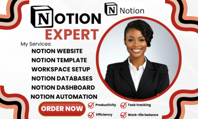 I will Notion Notion Template Notion Dashboard Notion Workspace Notion Expert