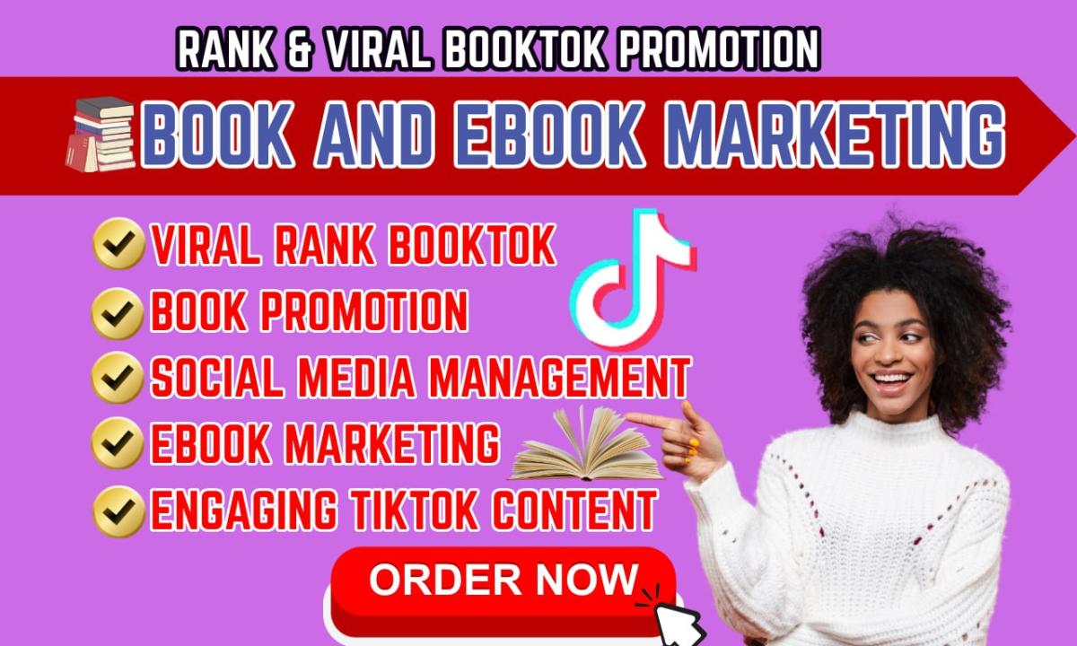 I will viral and rank BookTok Book Ebook Marketing Book Promotion Influencer Video