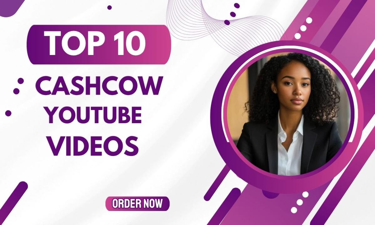 I will create top 10 cash cow videos for top 10 YouTube automation