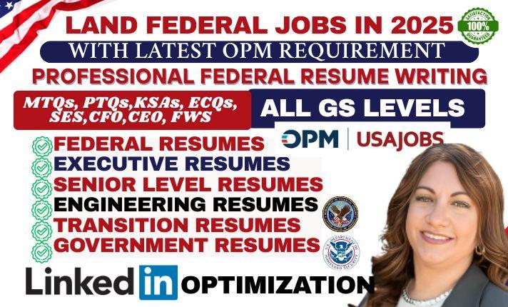 I will ATS federal resume writing KSA executive government resume for USAjobs
