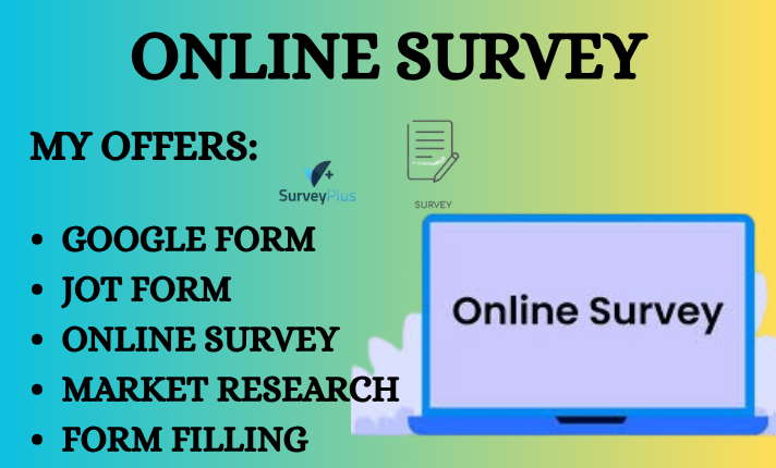 I Will Create Online Survey Form, Quiz, and Survey Using JotForm & Google Form