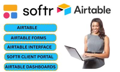 I will build custom forms, dashboards, and portals with Airtable, Softr
