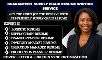 I will write supply chain logistics warehouse transportation procurement HR resume