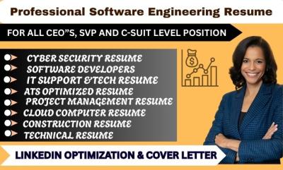 I will write software engineering resume IT data engineer resume as a Faang recruiter