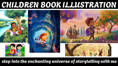 I will illustrate children story book illustration with creativity and heart