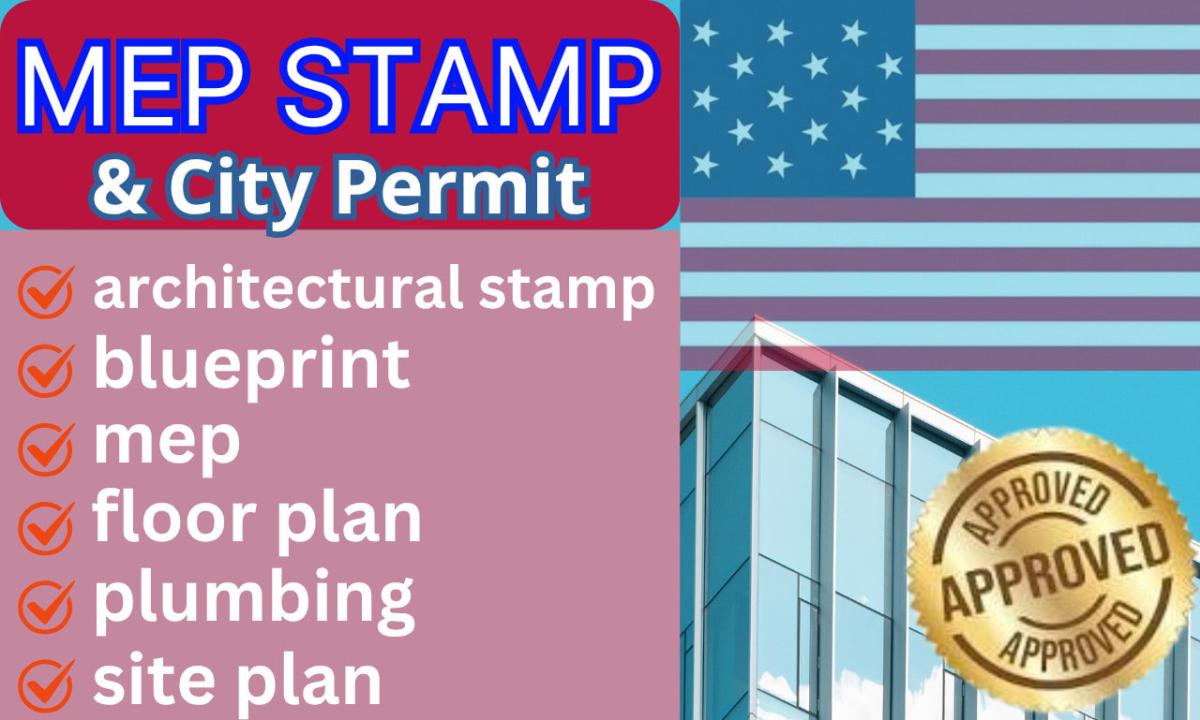 I Will Provide Detailed MEP Design and Drawings for Permit Approval
