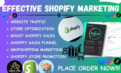 I will increase Shopify sales, complete Shopify marketing, Shopify store promotion, ads