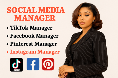 I Will Do Social Media Manager, TikTok, Pinterest, Reddit Manager & Facebook Monetization