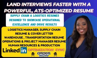 I Will Write Supply Chain Resume, Warehouse, Transportation, Procurement, Logistics