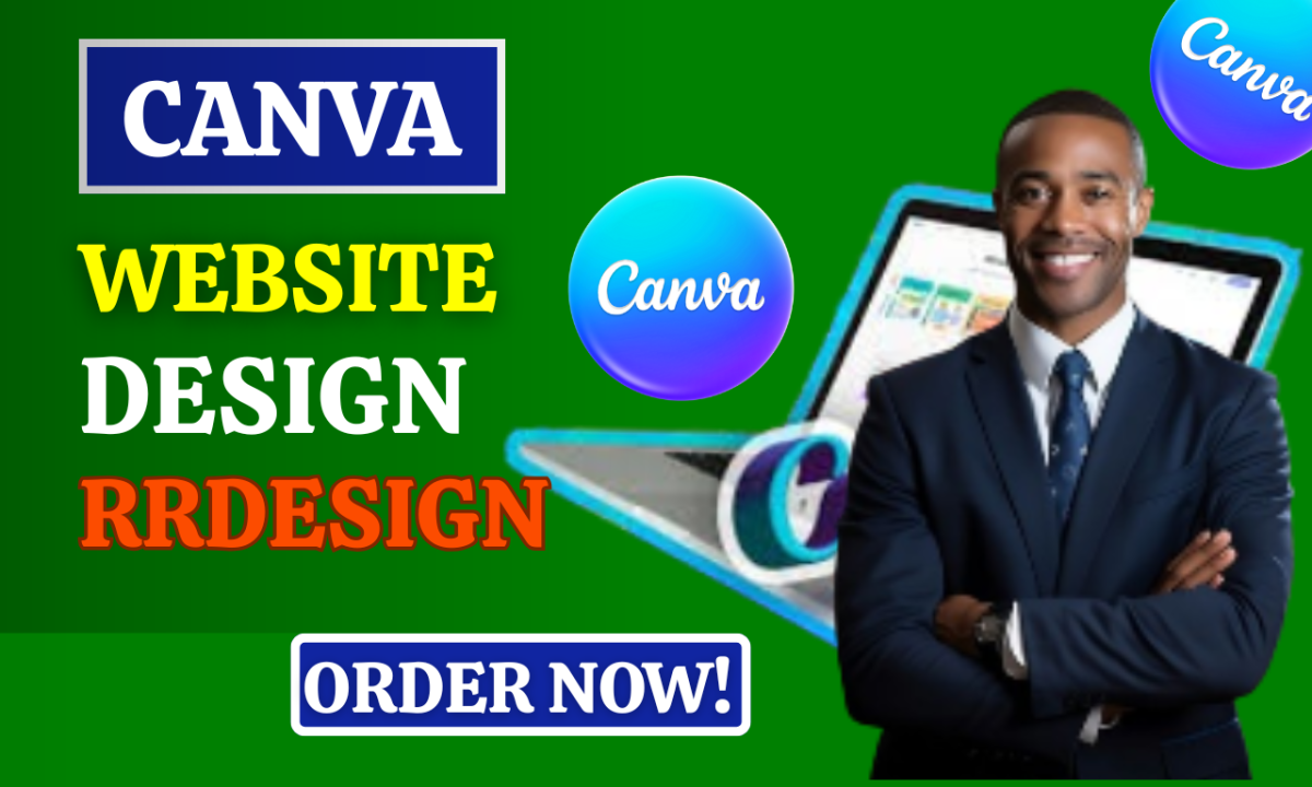 I will create any design Canva design, Canva website landing page