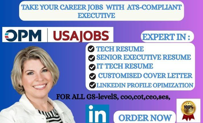 I will write a federal resume USAJOBS compliant, executive or military ATS resume
