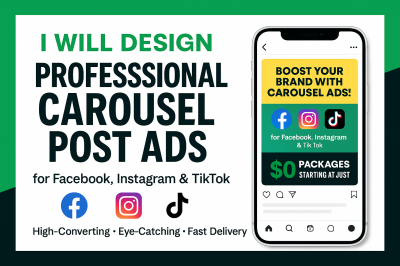 I Will Design Professional Carousel Post Ads for Facebook, Instagram, and TikTok