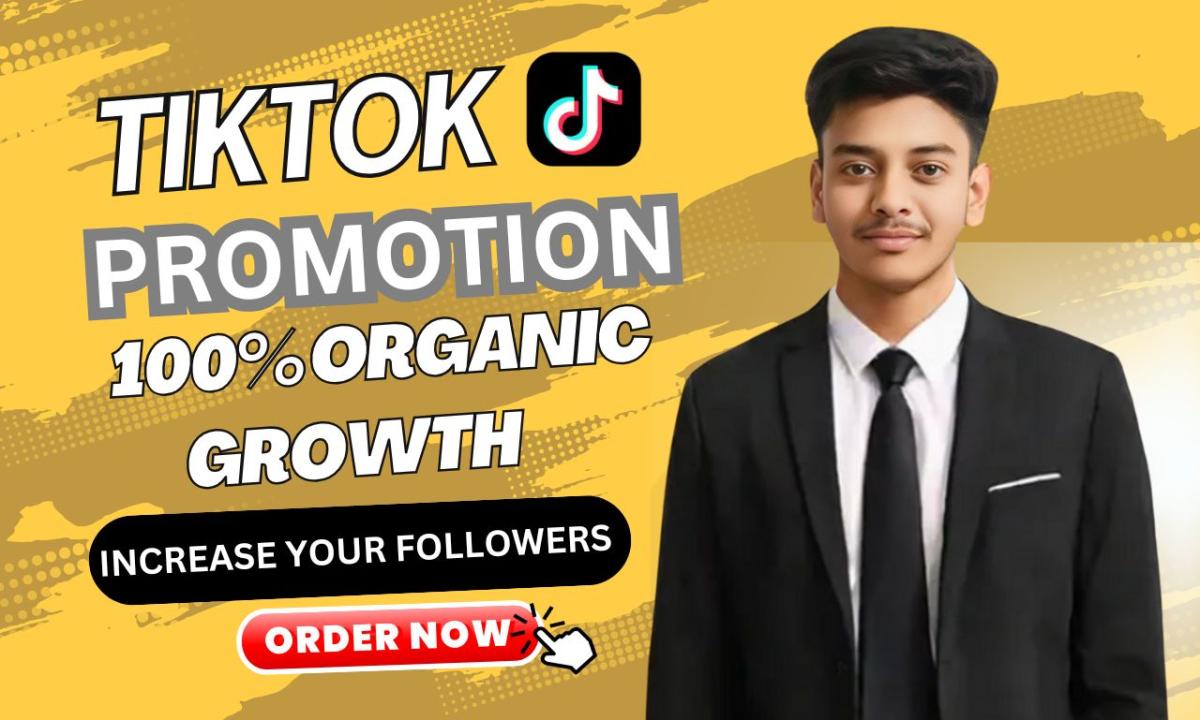 I will do super fast organic growth on your TikTok account increase followers