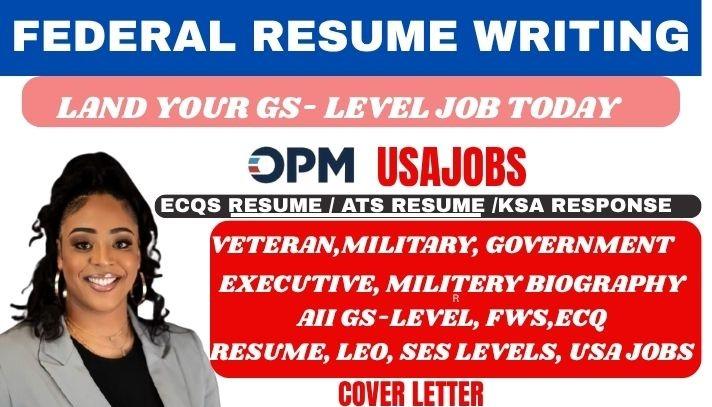 I will write a federal resume for USA Jobs ATS optimized for your targeted position
