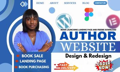 I will design author website, ebook website, book author website, ebook landing page