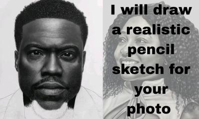 I Will Draw a Realistic Pencil Sketch, Pencil Drawing, Artworks