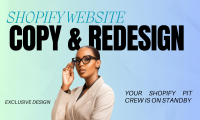 I will design, clone, redesign Shopify store