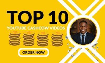 I will do Top 10 Cashcow YouTube Video Luxury Faceless Cashcow Video