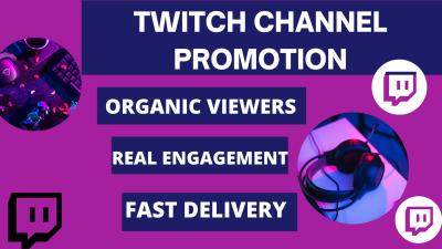 I Will Promote Organically and Bring Live Viewers to Your Twitch Channel