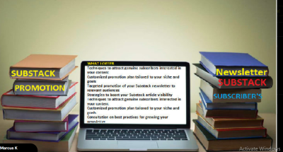 I will promote your Substack page, newsletter, Substack subscriber, Substack article