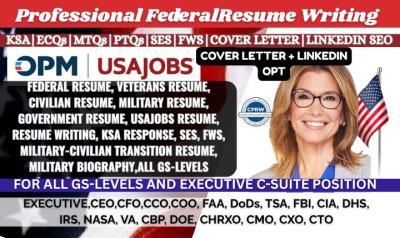 I will write federal resume for USA Jobs, engineering federal resume writing in 24hrs