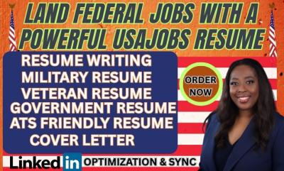 I will write a federal resume and cover letter tailored for USAJOBS applications